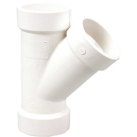 Nibco 3 in. x 3 in. x 1-1/2 in. PVC Hub x Hub x Hub Wye Fitting C4810HD33112